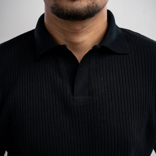 The "Zenith" Textured Performance Polo