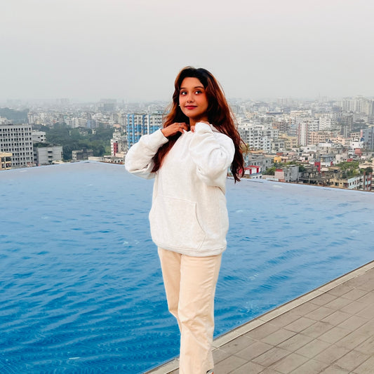 The Studio Hoodie in Alabaster (Your white hoodie)