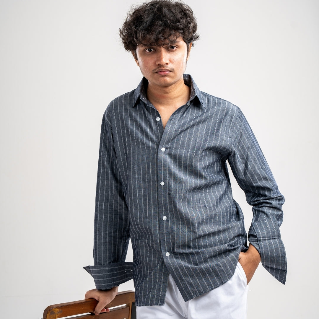 Obsidian Pinstripe Classic Ash Shirt