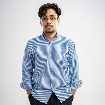 Obsidian Pinstripe Classic Blue Shirt
