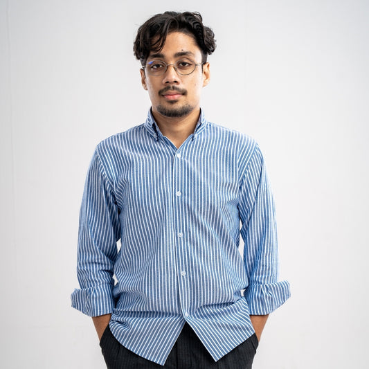 Obsidian Pinstripe Classic Blue Shirt