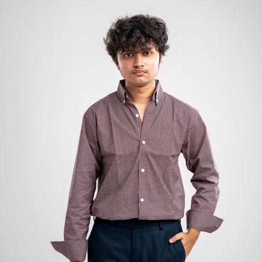 Obsidian Boxstripe Classic Maroon Shirt