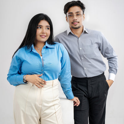 Azure Pinstripe Classic Shirt