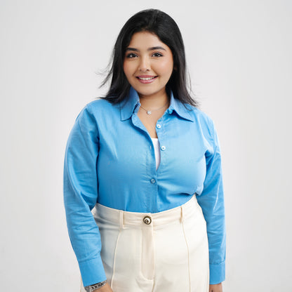 Azure Pinstripe Classic Shirt