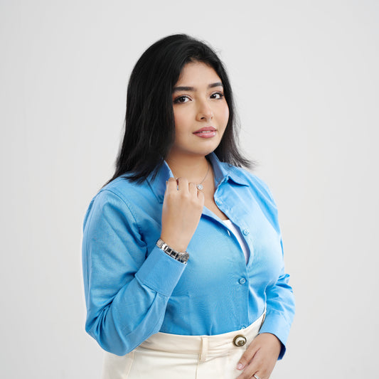 Azure Pinstripe Classic Shirt