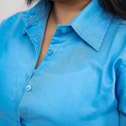 Azure Pinstripe Classic Shirt