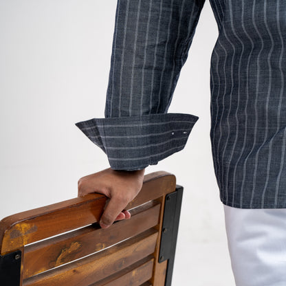 Obsidian Pinstripe Classic Ash Shirt