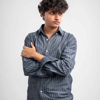 Obsidian Pinstripe Classic Ash Shirt