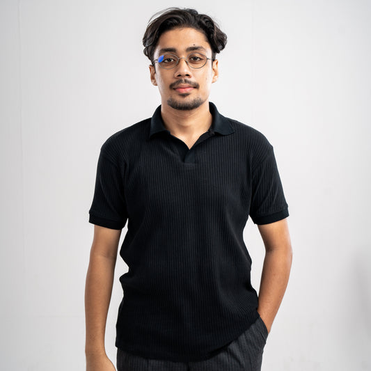 The "Zenith" Textured Performance Polo