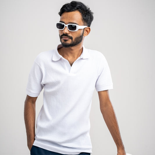 The "Apex" Textured Piqué Polo