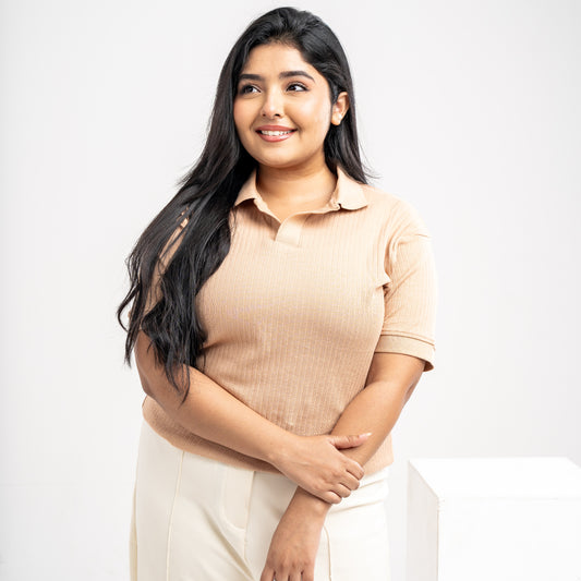 The "Oasis" Rib-Knit Comfort Polo