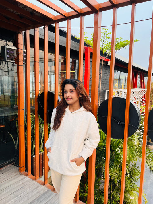 The Studio Hoodie in Alabaster (Your white hoodie)