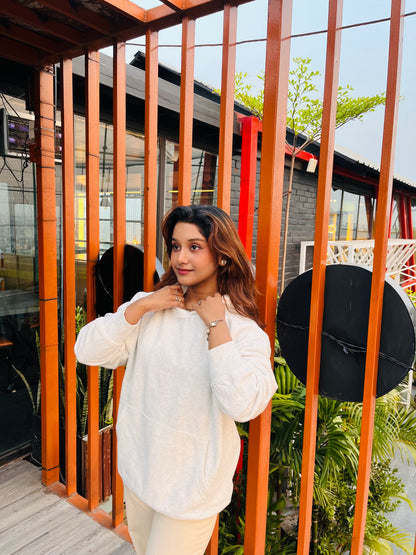 The Studio Hoodie in Alabaster (Your white hoodie)