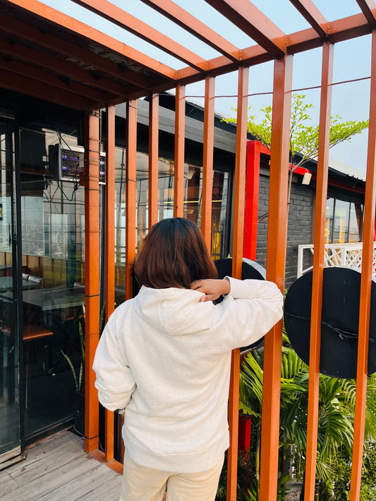 The Studio Hoodie in Alabaster (Your white hoodie)