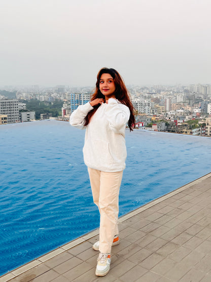 The Studio Hoodie in Alabaster (Your white hoodie)